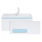 Office Depot Brand #10 Security Envelopes, Left Window, 4-1/8in x 9-1/2in, Clean Seal, White, Box Of 250