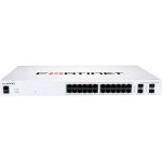 Fortinet FortiSwitch 124F-FPOE Ethernet Switch - 24 Ports - Manageable - Gigabit Ethernet, 10 Gigabit Ethernet - 10/100/1000Base-T, 10GBase-X - 2 Layer Supported - Modular - 451.30 W Power Consumption - 370 W PoE Budget