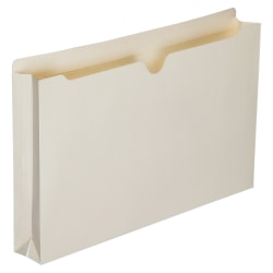 SKILCRAFT Manila Double-Ply Tab Expanding File Jackets, 2in Expansion, Legal Size Paper, 8 1/2in x 14in, 30% Recycled, Box Of 50