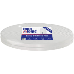 Tape Logic Double-Sided Foam Tape, 0.75in x 36 Yd., White, Case Of 2