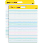 Post-it Self-Stick Wall Pad, 20in x 23in, White, Primary Ruled, 2 Pads Of 20 Sheets