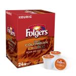 Folgers Gourmet Selections Single-Serve Coffee K-Cup Pods, Colombian Roast, Carton Of 24