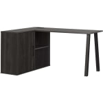 South Shore Zolten 60inW L-Shaped Corner Desk, Gray Oak