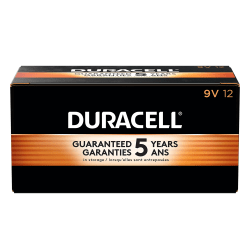 Duracell Coppertop 9-Volt Alkaline Batteries, Box Of 12, Case Of 6 Boxes