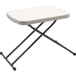 AbilityOne Blow-Molded Adjustable Folding Table, 28inH x 26inW x 18inD, Charcoal Gray/Gray