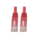 Tripp Lite Cat6 Cat5e Gigabit Molded Patch Cable RJ45 M/M 550MH Red 50ft 50ft - 128 MB/s - 50 ft - Red