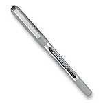 uni-ball Vision Liquid Ink Rollerball Pen, Fine Point, 0.7 mm, Gray Barrel, Black Ink