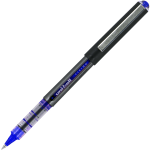 uni-ball Vision Liquid Ink Rollerball Pen, Extra-Fine Point, 0.5 mm, Blue Barrel, Blue Ink