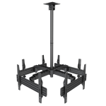 Mount-It! MI-514 Ceiling Mount For 4 TVs, Black