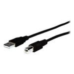 Comprehensive USB 2.0 A Male To B Male Cable 15ft. - 15 ft USB Data Transfer Cable - First End: 1 x Type A Male USB - Second End: 1 x Type B Male USB - 480 Mbit/s - 28 AWG - Black