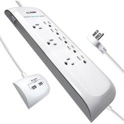 Digital Energy World 8-Outlet Surge Protector Power Strip with 2 USB Ports (6-Foot Power Cord) - 2 x USB, 8 x AC Power - 1875 VA - 4200 J - 120 V AC Input