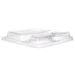 Ghent WorldView Renewable And Compostable Lids For 9in 3-Compartment Containers, 100% Recycled, Pack Of 200 Lids