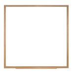 Ghent M1W Magnetic Dry-Erase Whiteboard, Porcelain, 48 1/2in x 48 1/2in, Oak Wood Frame, Natural Finish