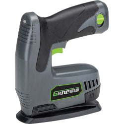 Genesis 8-Volt Li-Ion Cordless Electric Stapler/Nailer, 2in x 6-1/2in, Gray