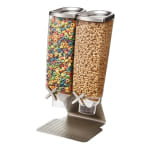 Rosseto Serving Solutions EZ-PRO Dry Food Dispensers, Dual Container, Tabletop Stand, 256 Oz, Stainless