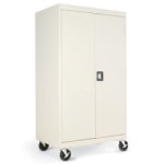 Alera Mobile Computer Cabinet, 66inH x 36inW x 24inD, Putty