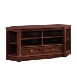 Sauder Palladia Corner Entertainment Credenza For 60in TVs, 27-3/8inH x 61-1/8inW x 18-1/2inD, Select Cherry