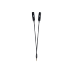 Targus iStore Dualsound+ - Audio splitter - mini-phone stereo 3.5 mm male to mini-phone stereo 3.5 mm female - black gloss