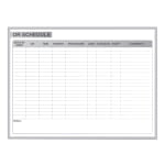 Ghent OR Schedule Magnetic Dry-Erase Whiteboard, 48in x 96in, Aluminum Frame With Silver Finish