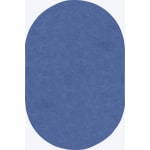 Joy Carpets Kids Essentials Oval Area Rug, Just Kidding, 6ft x 9ft, Cobalt Blue