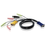 ATEN 2L-5305U 5M USB KVM Cable with 3 in 1 SPHD and Audio - 16.4ft