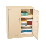 Alera Economy Storage Cabinet, 3 Fixed Shelves, Putty