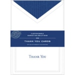 Gartner Studios Thank You Cards, 5 1/4in x 3 3/4in, White With Blue Accents, Pack Of 20