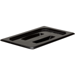 Cambro Camwear 1/4 Food Pan Lids With Handles, Black, Set Of 6 Lids