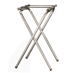 American Metalcraft Deluxe Folding Tray Stands, 31in, Silver, Pack Of 6 Stands