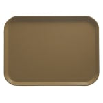 Cambro Camtray Rectangular Serving Trays, 14in x 18in, Bay Leaf Brown, Pack Of 12 Trays