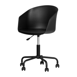 basyx by HON VL701 Ergonomic Bonded Leather/Mesh High-Back Chair, Black