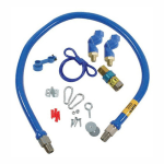 Dormont Blue Hose Swivel MAX Gas Hose Connector Kit, 3/4in x 48in