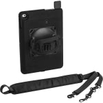 Kensington SecureBack K97907WW Carrying Case Apple iPad Air, iPad Air 2 Tablet - Black - Drop Resistant, Scratch Resistant, Bump Resistant, Slip Resistant, Damage Resistant, Dust Resistant - Rubber Body - Rubberized Texture - Hand Strap, Shoulder Strap