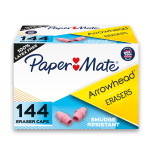 Paper Mate Pencil Cap Erasers, Pink, Pack Of 144