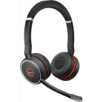 Jabra Evolve 75 Headset - Wireless - Bluetooth - 98.4 ft - 20 Hz - 20 kHz - On-ear - Binaural - Ear-cup - Noise Cancelling, Uni-directional Microphone - Noise Canceling - Black