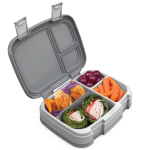 Bentgo Fresh 4-Compartment Bento-Style Lunch Box, 2-7/16inH x 7inW x 9-1/4inD, Gray