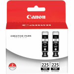 Canon PGI-225 ChromaLife 100+ Black Ink Tanks, Pack Of 2, 4530B007