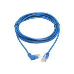 Tripp Lite Cat6 Ethernet Cable Right Angled UTP Slim Molded M/M Blue 10ft - 10 ft - 28 AWG - Blue