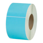 Partners Brand Color Thermal Labels, THL130BE, Rectangle, 4in x 6in, Light Blue, 1,000 Labels Per Roll, Pack Of 4 Rolls