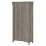 Bush Furniture Salinas Tall Storage Cabinet with Doors, Driftwood Gray, Standard Delivery