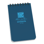 Rite in the Rain All-Weather Spiral Notebooks, Top, 3in x 5in, 100 Pages (50 Sheets), Blue, Pack Of 12 Notebooks