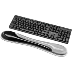 Kensington Duo Gel Keyboard Wrist Rest - Gray - 3.63in Dimension - Black/Gray - Gel - TAA Compliant