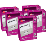 Avery Letter Pocket Folder - 8 1/2in x 11in - 40 Sheet Capacity - 2 Internal Pocket(s) - Embossed Paper - Gray - 125 / Carton