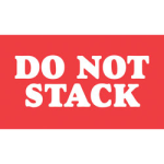 Tape Logic Preprinted Shipping Labels, SCL604, "Do Not Stack," 3in x 5in, Red/White, Pack Of 500