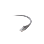 Belkin 10G - Patch cable - RJ-45 (M) to RJ-45 (M) - 25 ft - CAT 6a - molded, snagless, stranded - gray