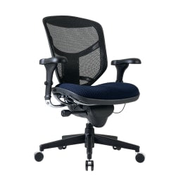 Sitmatic GoodFit Mesh Synchron High-Back Chair With Adjustable Arms, Black/Black