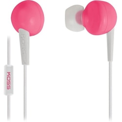 Koss KEB6i Earset - Stereo - Mini-phone (3.5mm) - Wired - 32 Ohm - 60 Hz - 20 kHz - Earbud - Binaural - In-ear - 3.94 ft Cable - Pink