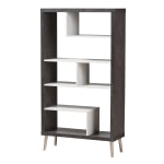 Baxton Studio Eli Display Shelf, Dark Brown/Light Gray