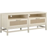 Ameriwood Home Lennon 60in TV Stand, Ivory Oak