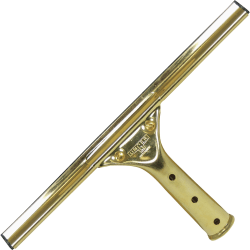 Unger 12in GoldenClip Brass Squeegee - 12in Length - Screw Lock Handle - Brass - 10 / Carton